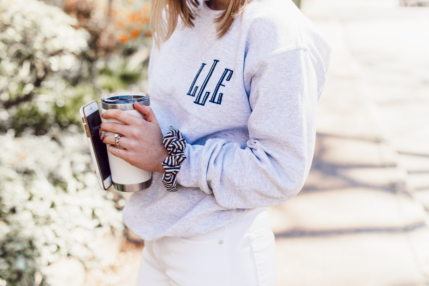 The BEST Monogrammed Pieces for Spring 2019 | Monogrammed Crewneck Sweatshirt styled on Louella Reese
