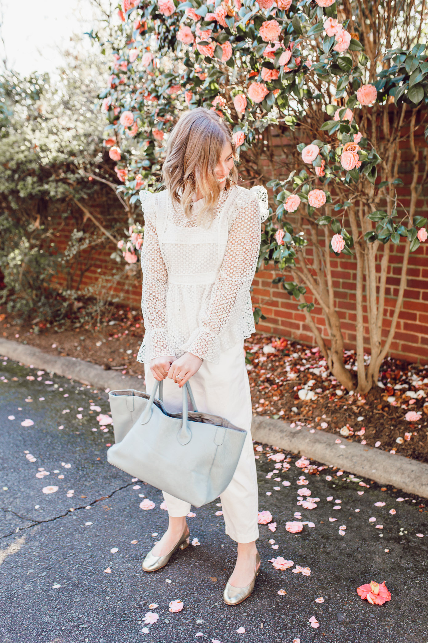 Feminine White Top Every Bride to Be Should Own | Louella Reese | Ft. Chicwish, Everlane, Beck Bags