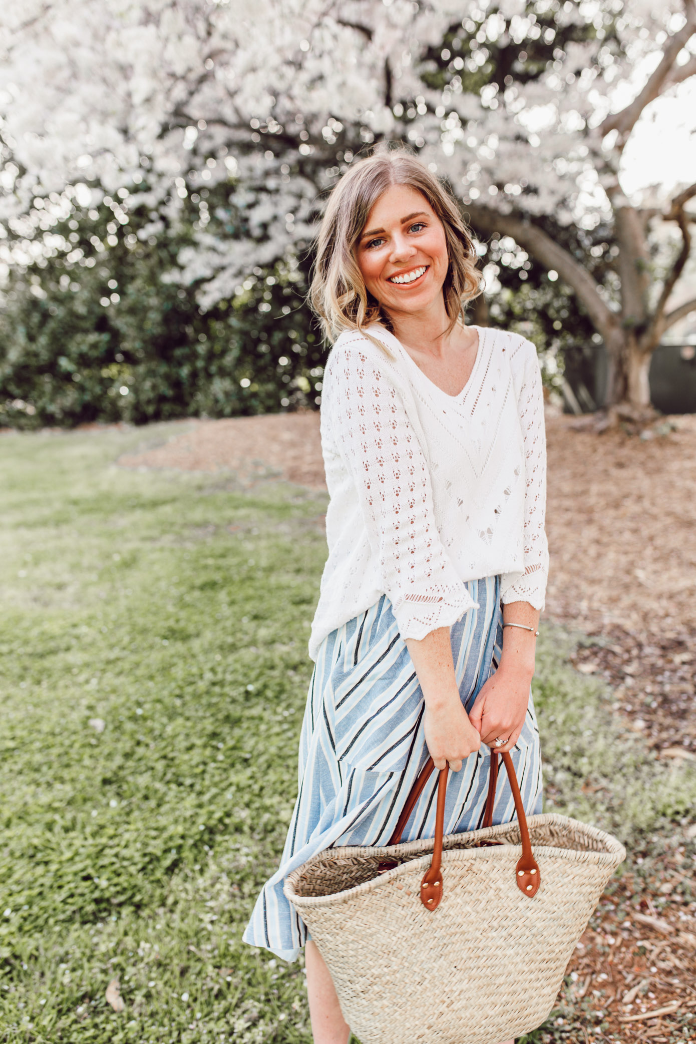 The Perfect Spring Sweater | ft. Joseph A., Anthropologie, Terrain, and Ariat | Louella Reese