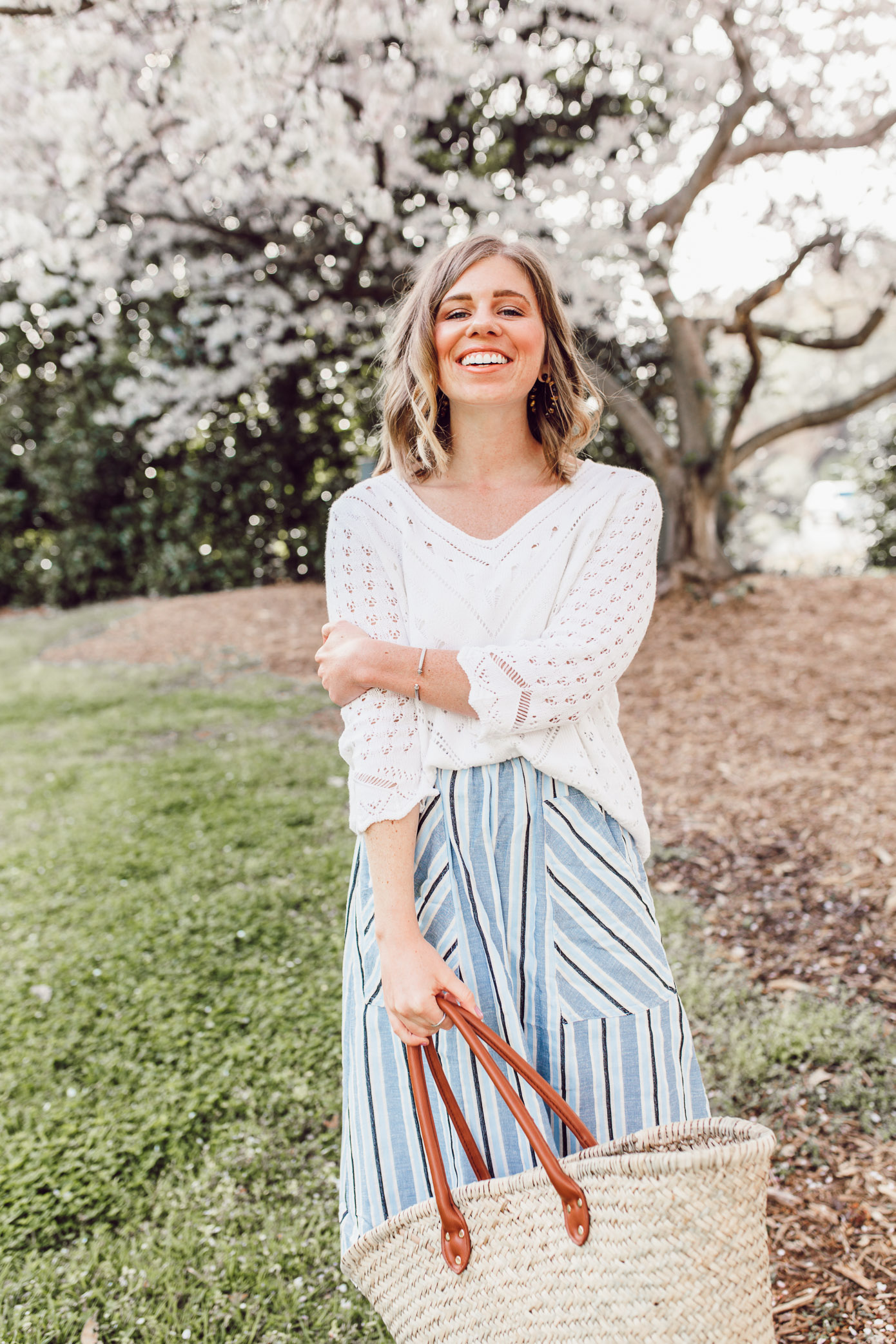 The Perfect Spring Sweater | ft. Joseph A., Anthropologie, Terrain, and Ariat | Louella Reese
