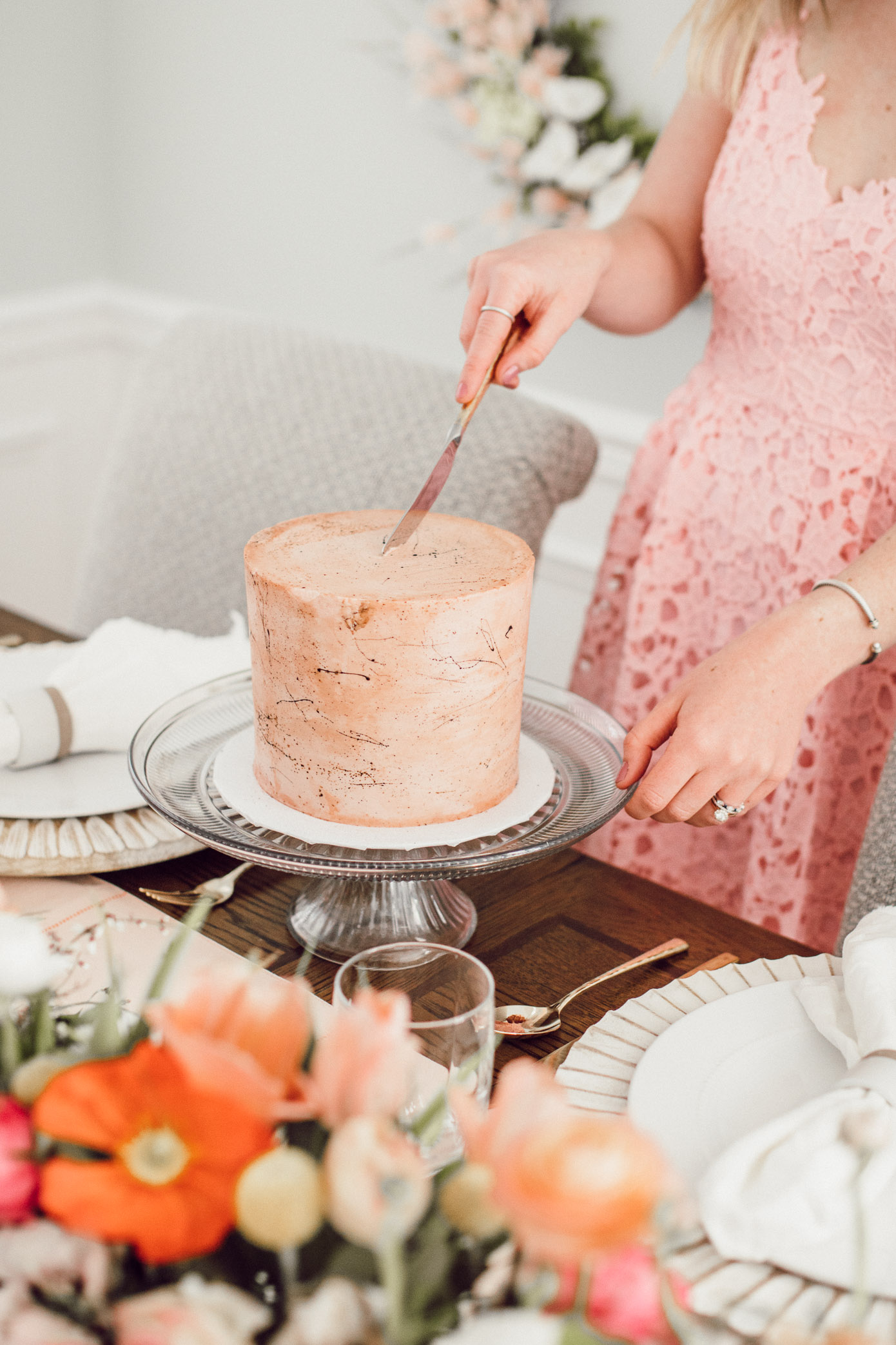 Blush Pink Easter Cake | Easter Desserts | Louella Reese