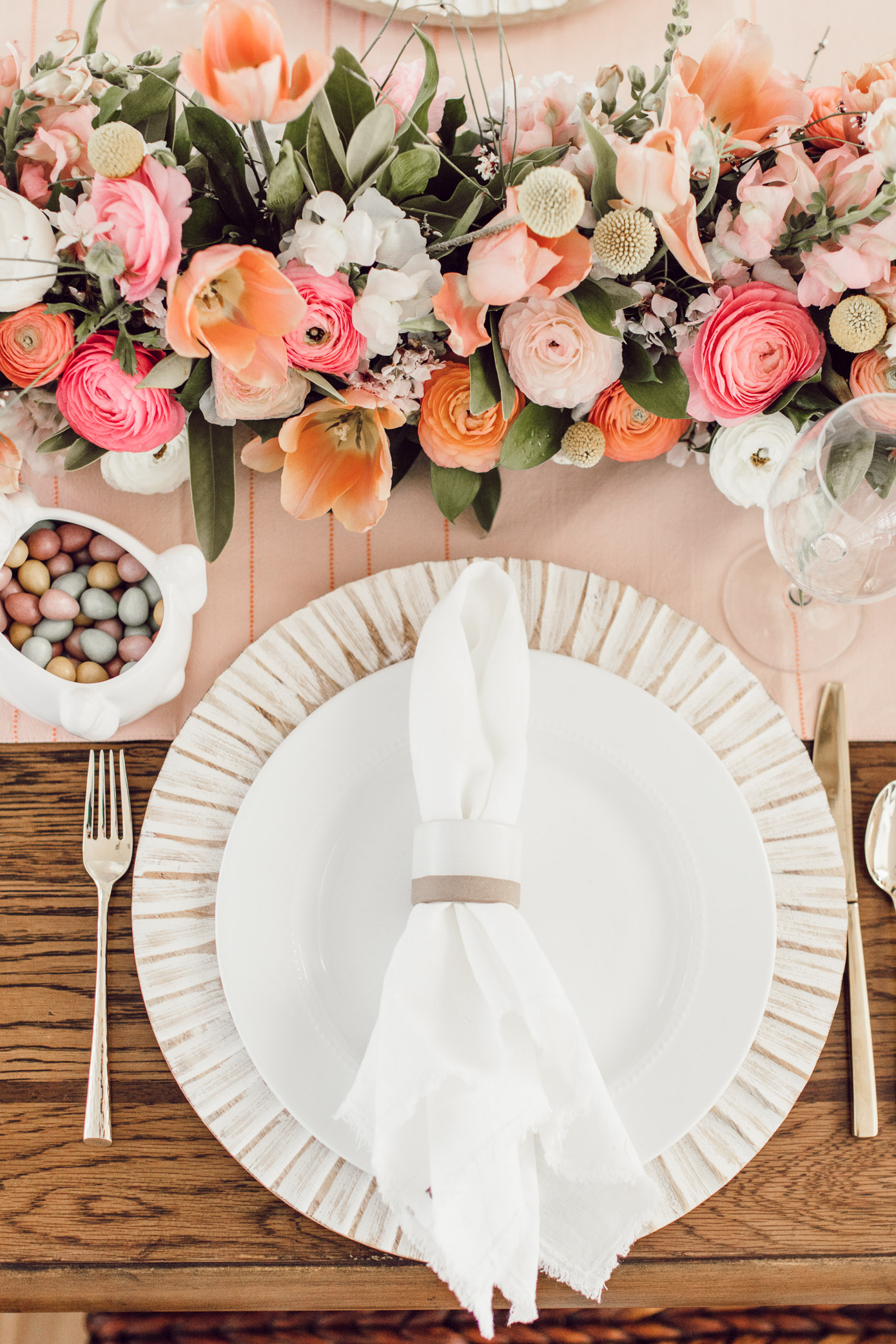 A Pink Spring Brunch Tablescape | How to Decorate Your Table for Easter Brunch | Louella Reese