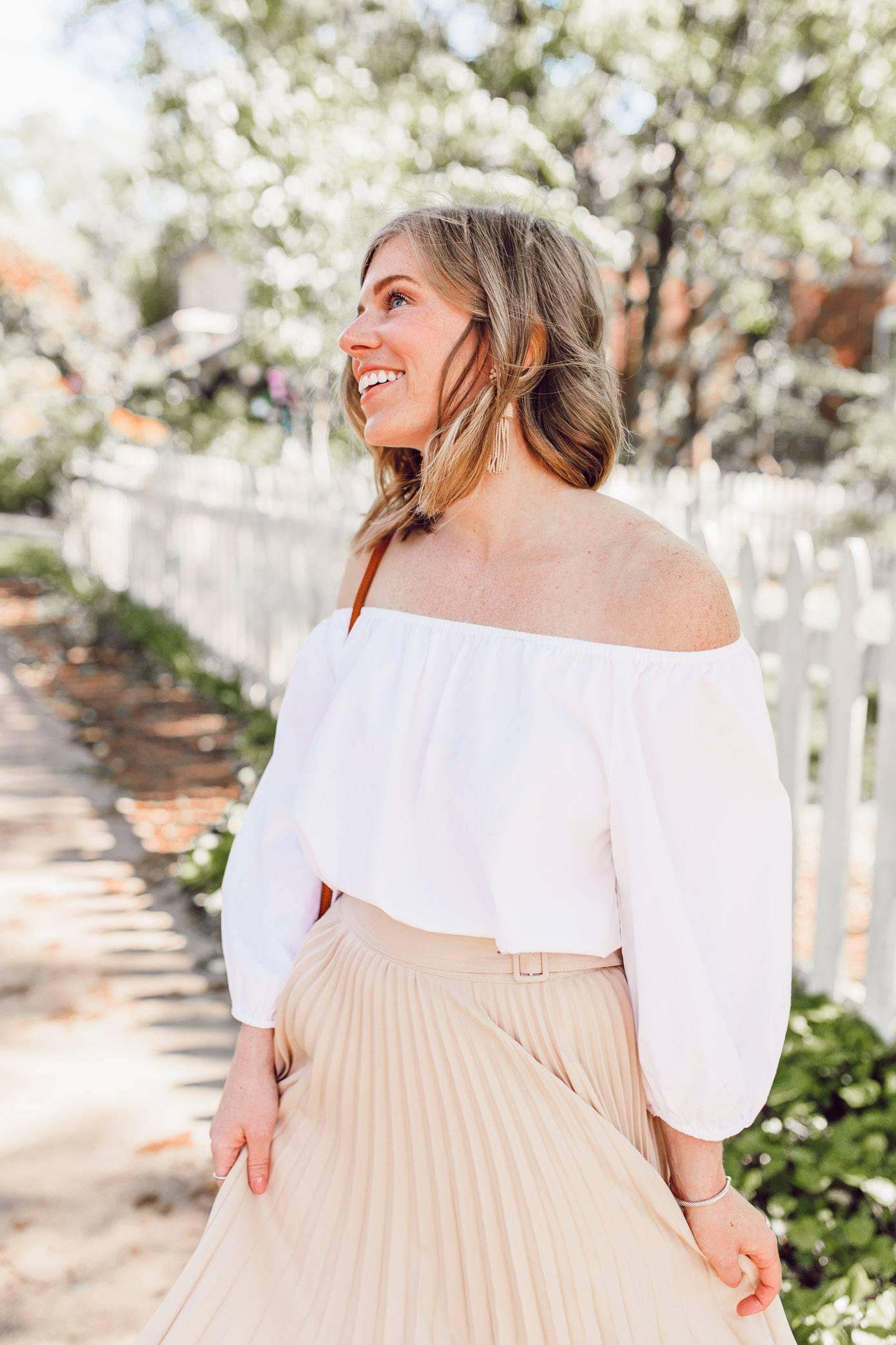 Tips for how to style and wear off the shoulder tops | ft. Chicwish, Lisi Lerch | Louella Reese