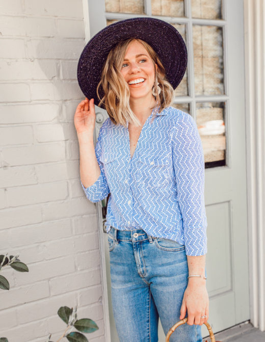 Blue and white outfit ideas to get you in the mood for spring | ft. J.McLaughlin, Brixton | Louella Reese