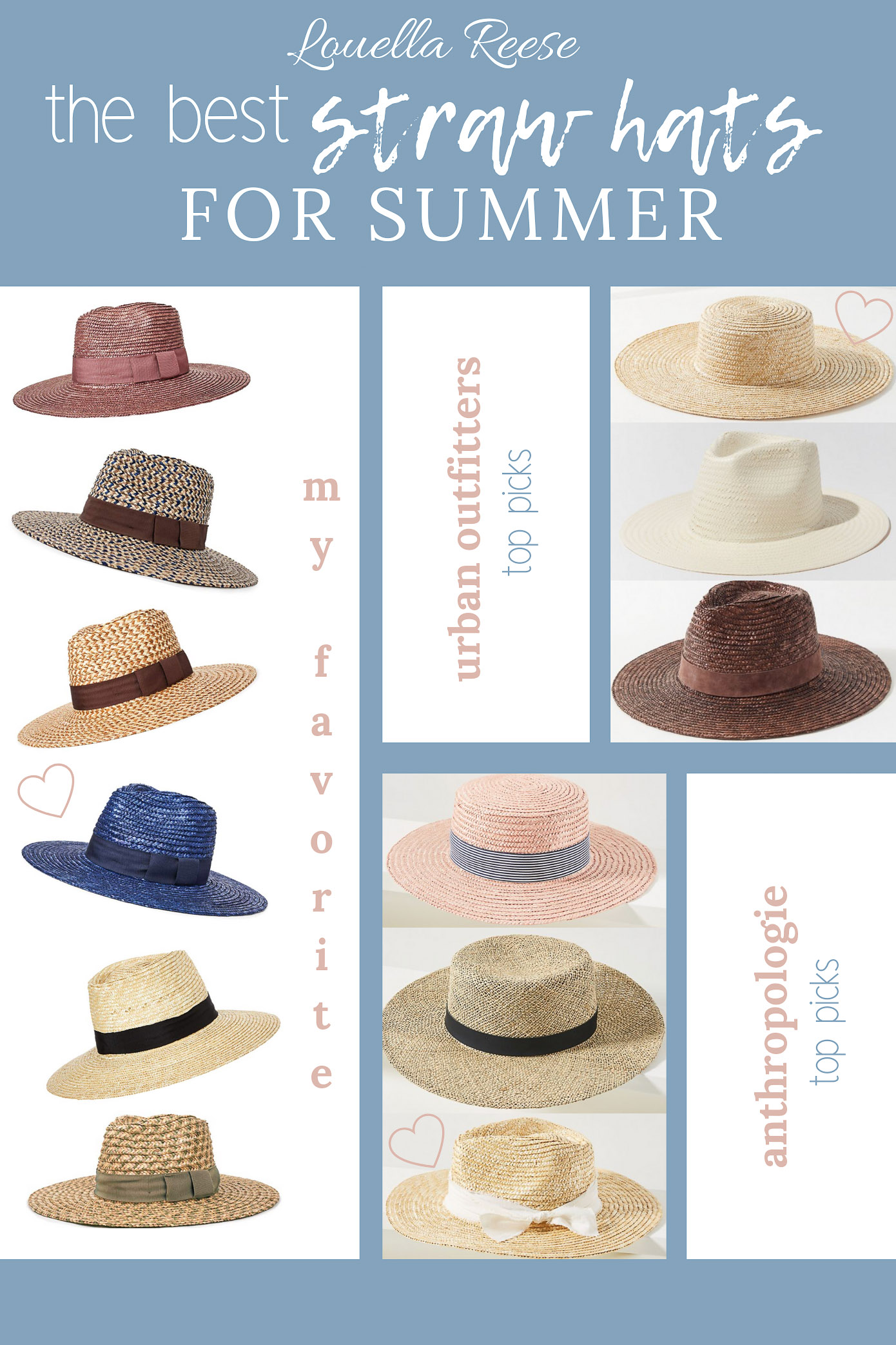 The BEST Straw Hats for Summer 2019 | Affordable Straw Hats | Louella Reese