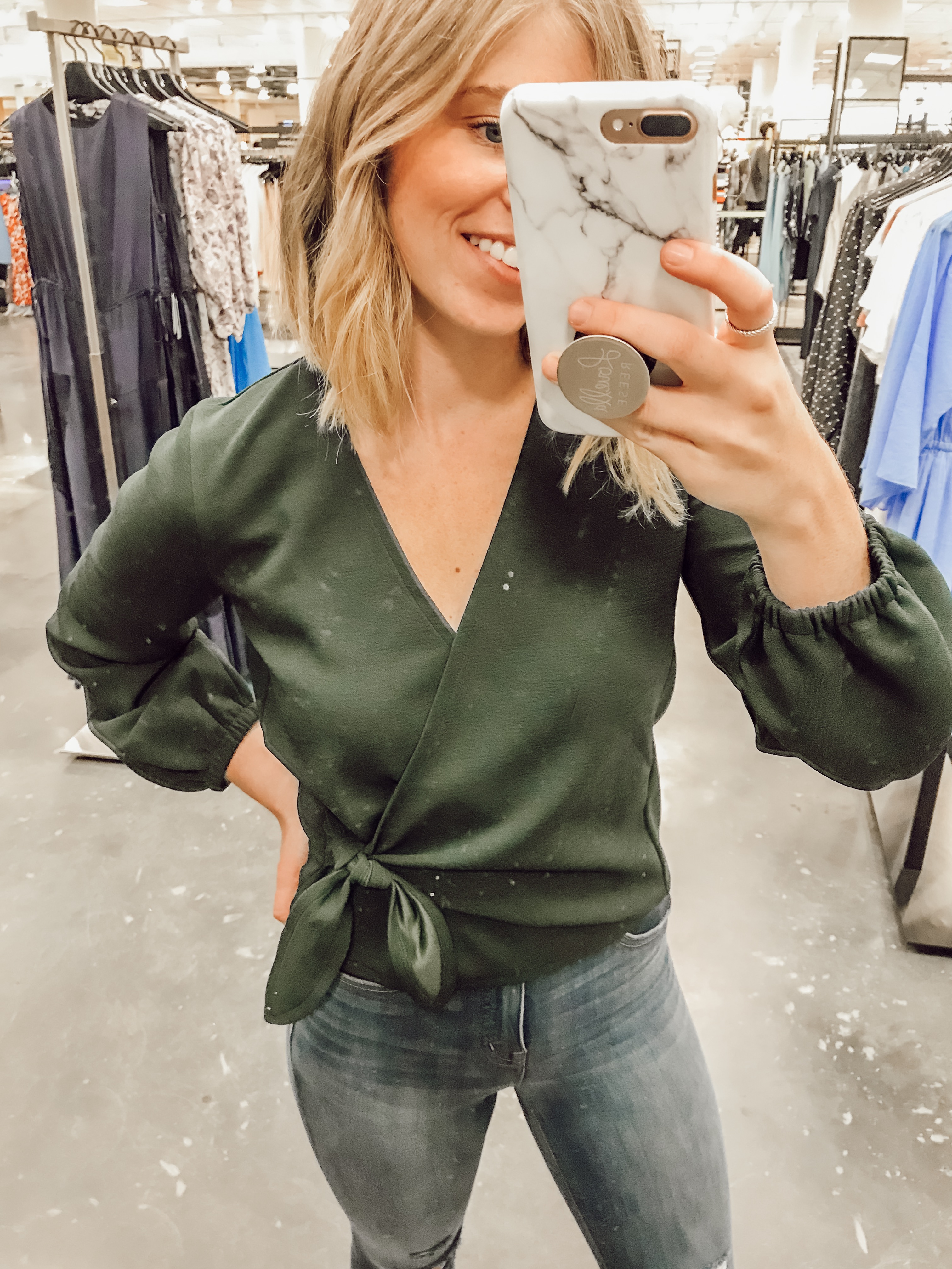 Madewell Wrap Top | 2019 Nordstrom Anniversary Fitting Room Session featured on Louella Reese Life & Style Blog