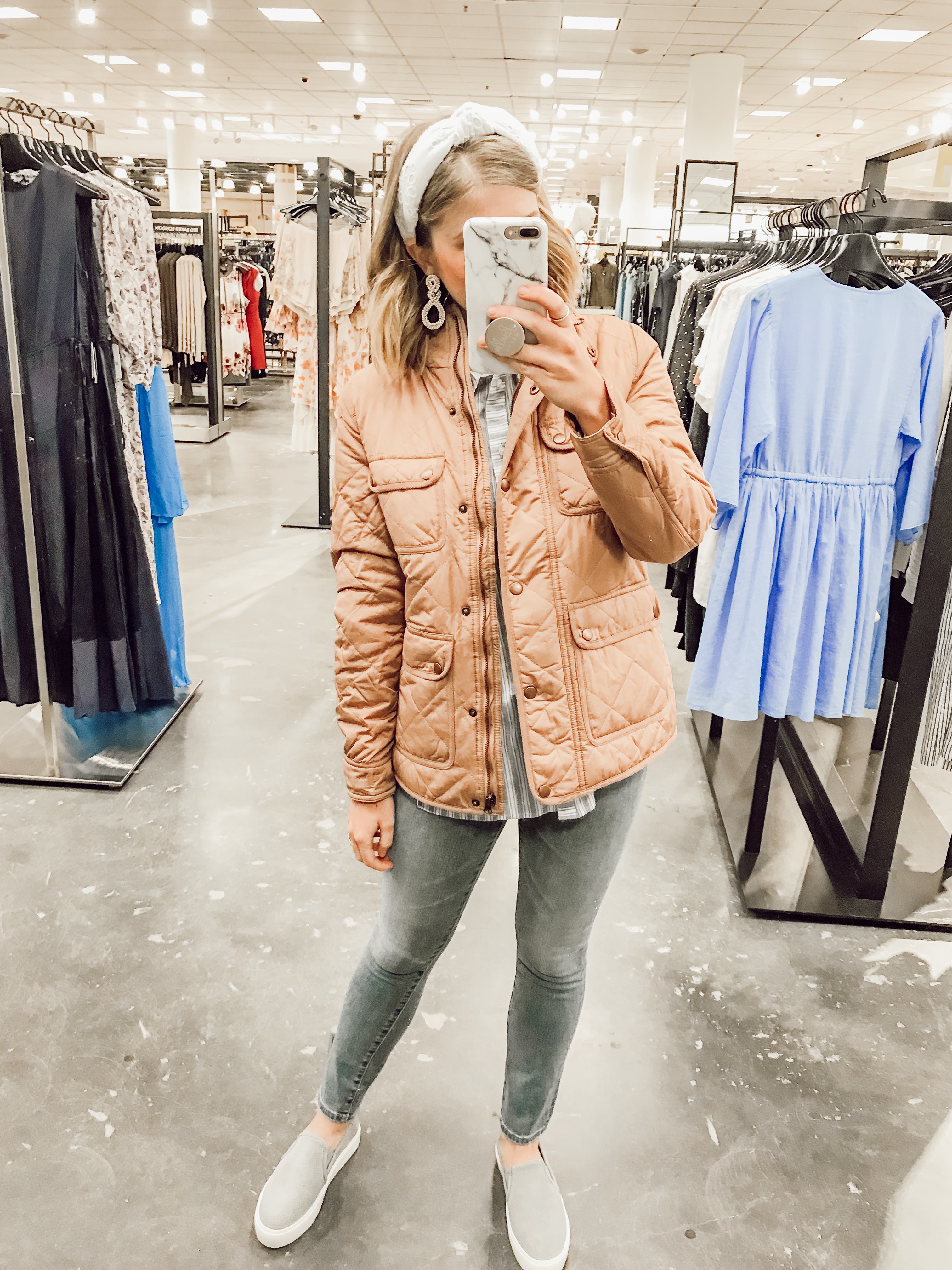 Thread & Supply Fleece Lined Quilted Utility Jacket | | 2019 Nordstrom Anniversary Fitting Room Session featured on Louella Reese Life & Style Blog