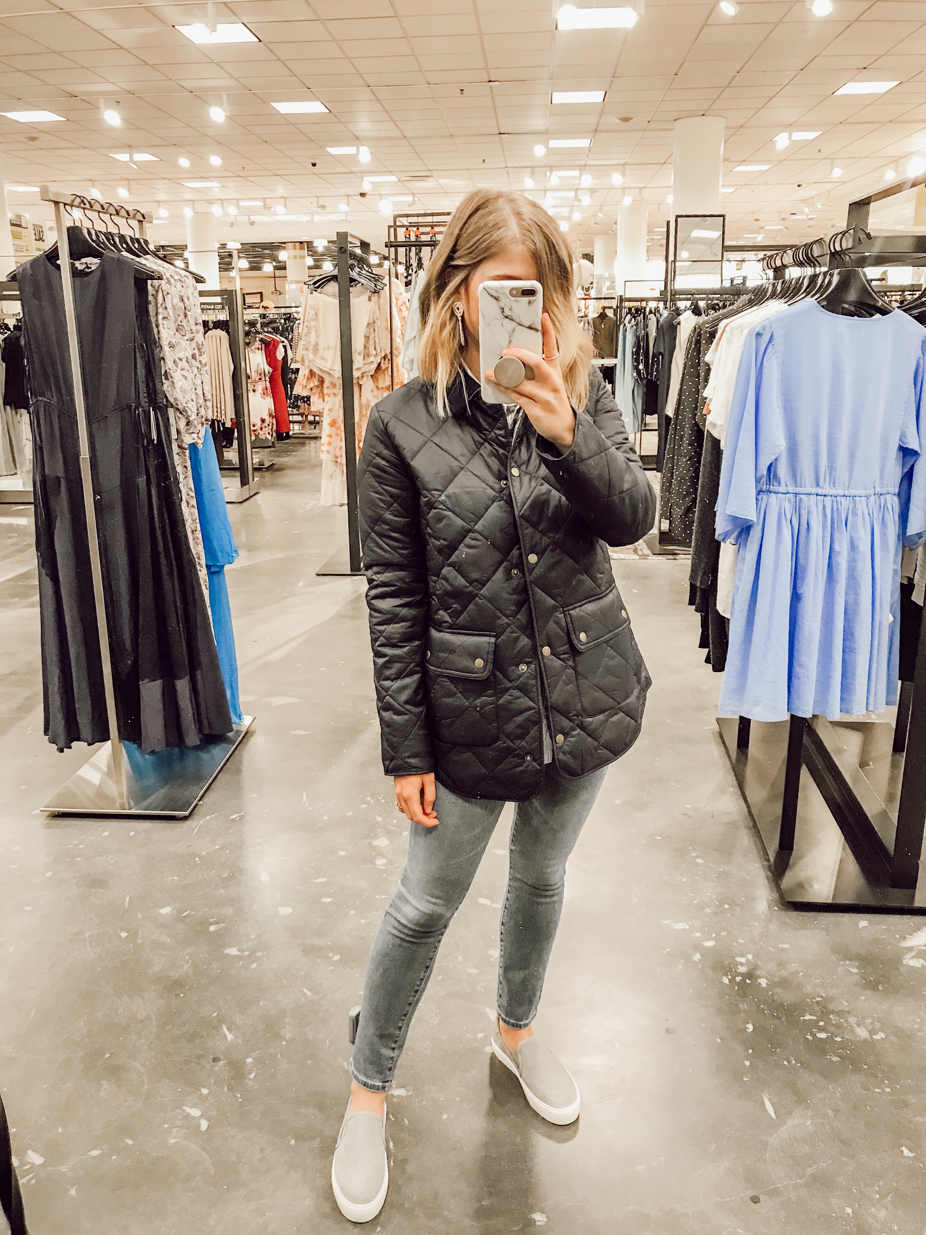 Barbour Oakland Quilted Jacket | 2019 Nordstrom Anniversary Fitting Room Session featured on Louella Reese Life & Style Blog