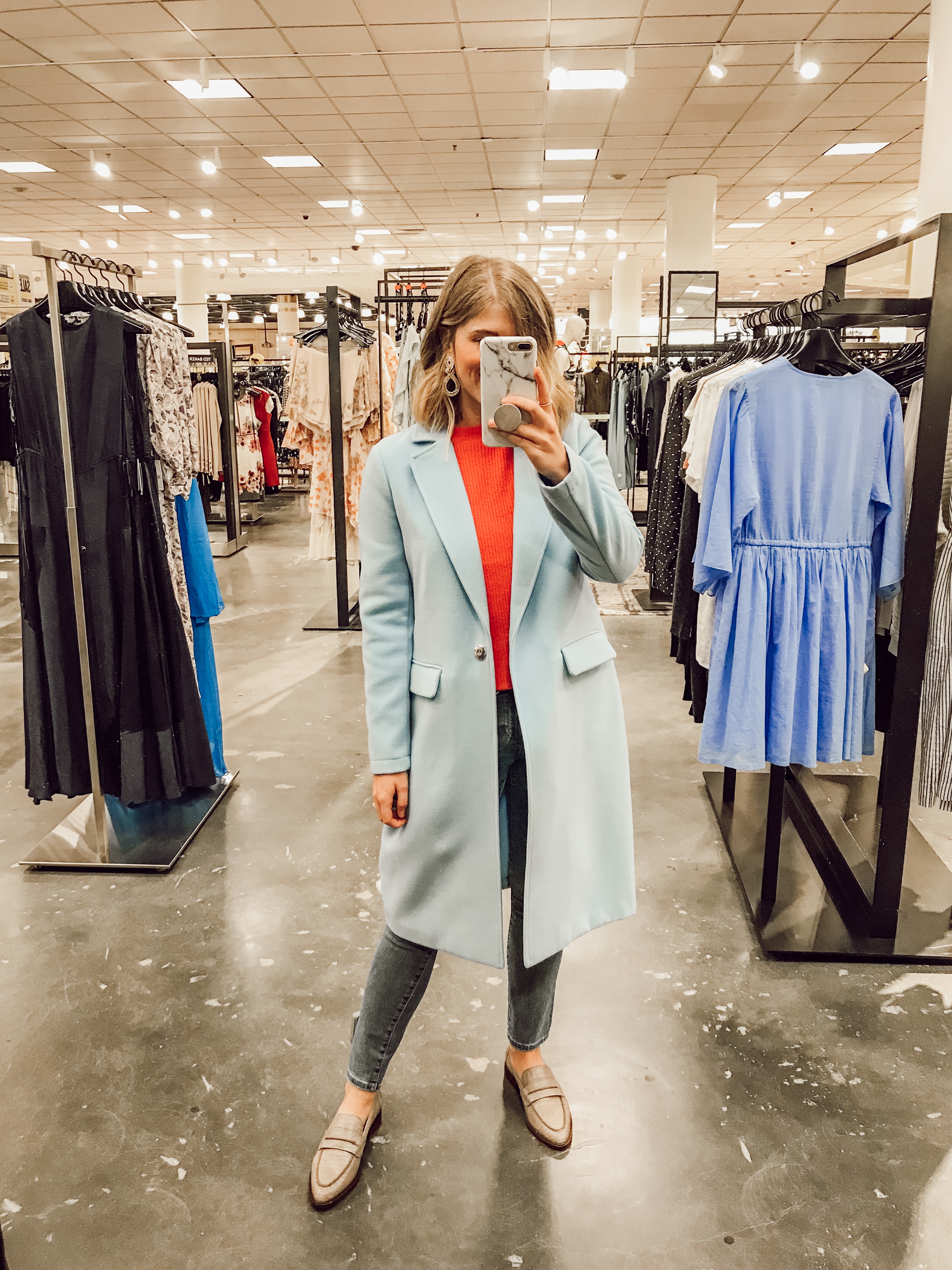 Vince Camuto Lightweight Long Coat | 2019 Nordstrom Anniversary Fitting Room Session featured on Louella Reese Life & Style Blog