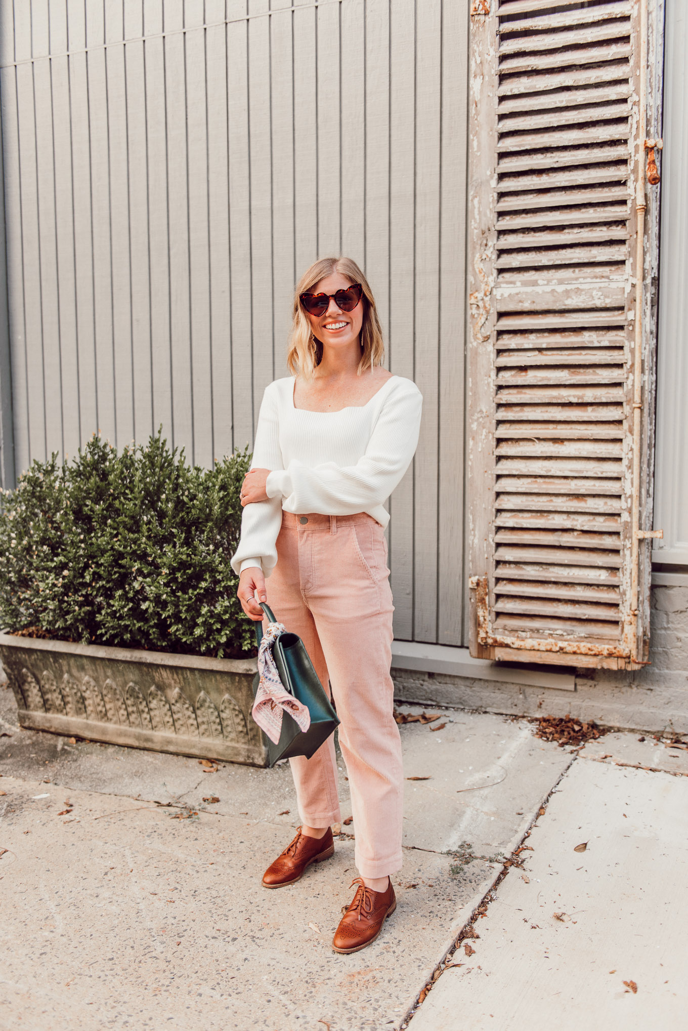 Two Ways I'm Styling Corduroys for Fall | Pink Corduroy Pants | Louella Reese