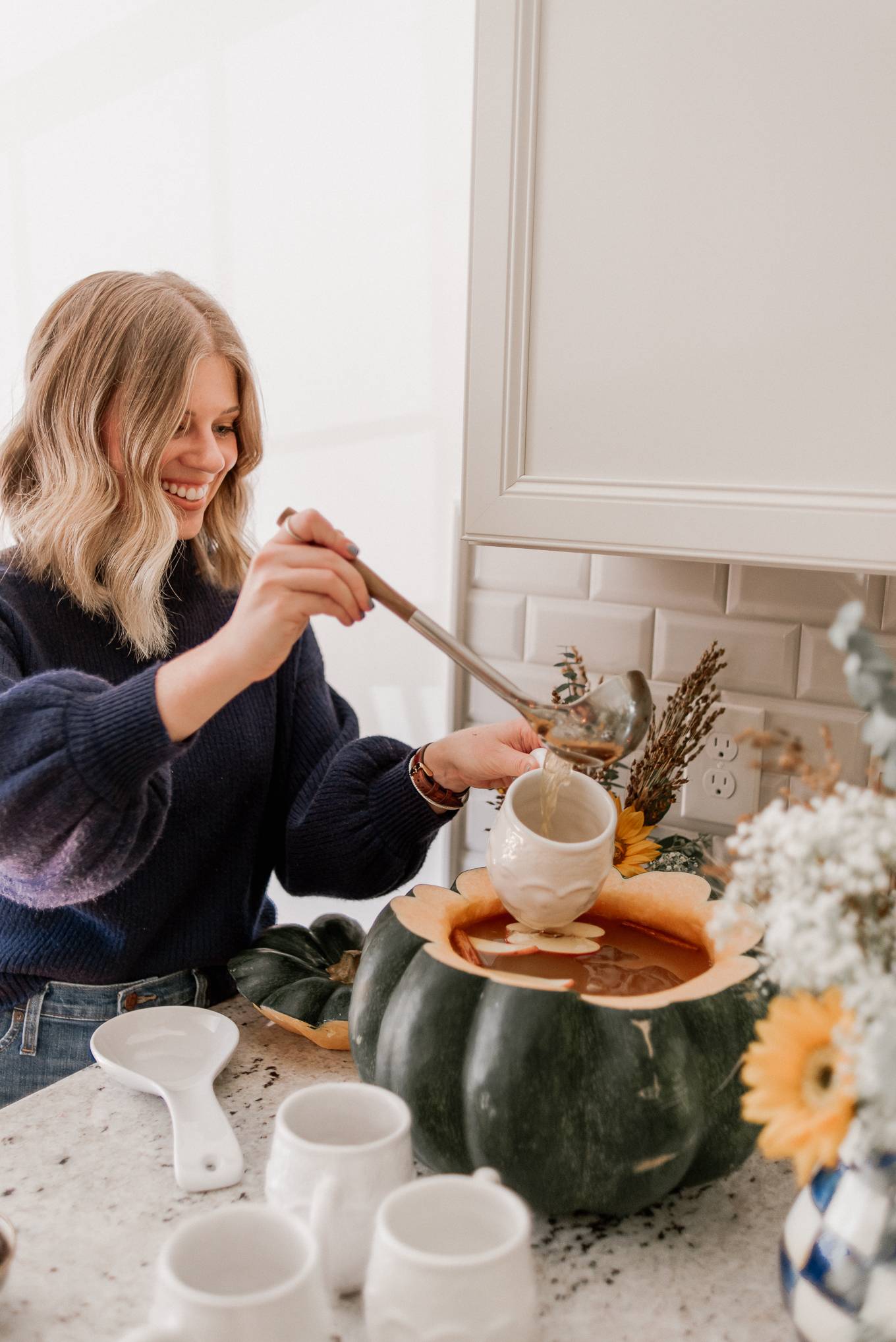 Pumpkin Punch Bowl | Fall Entertaining | Louella Reese