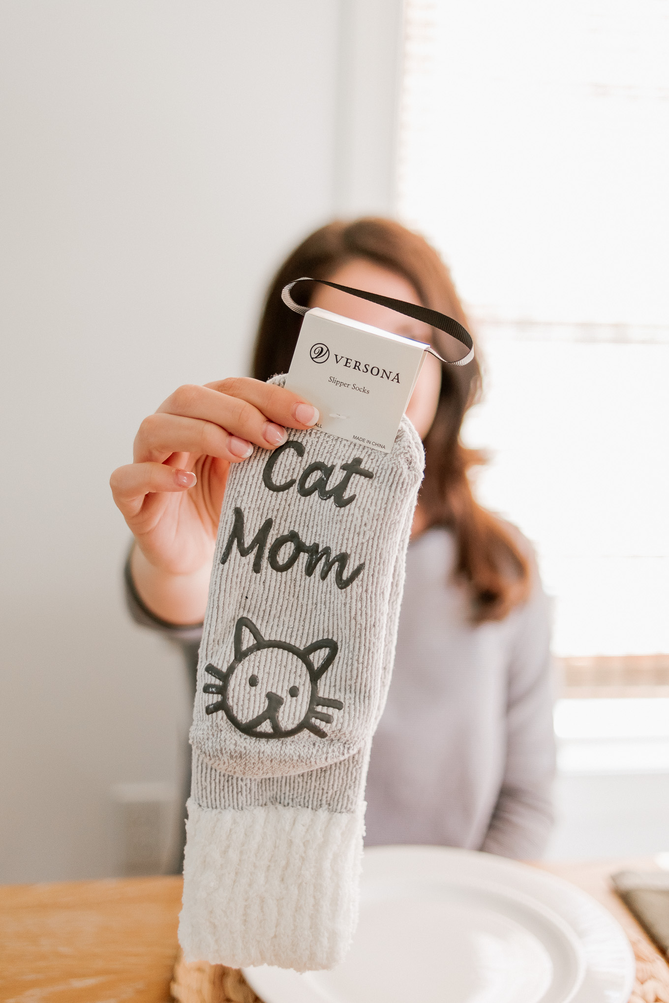 Cat Mom Socks, Cat Mom Slipper Socks | Louella Reese