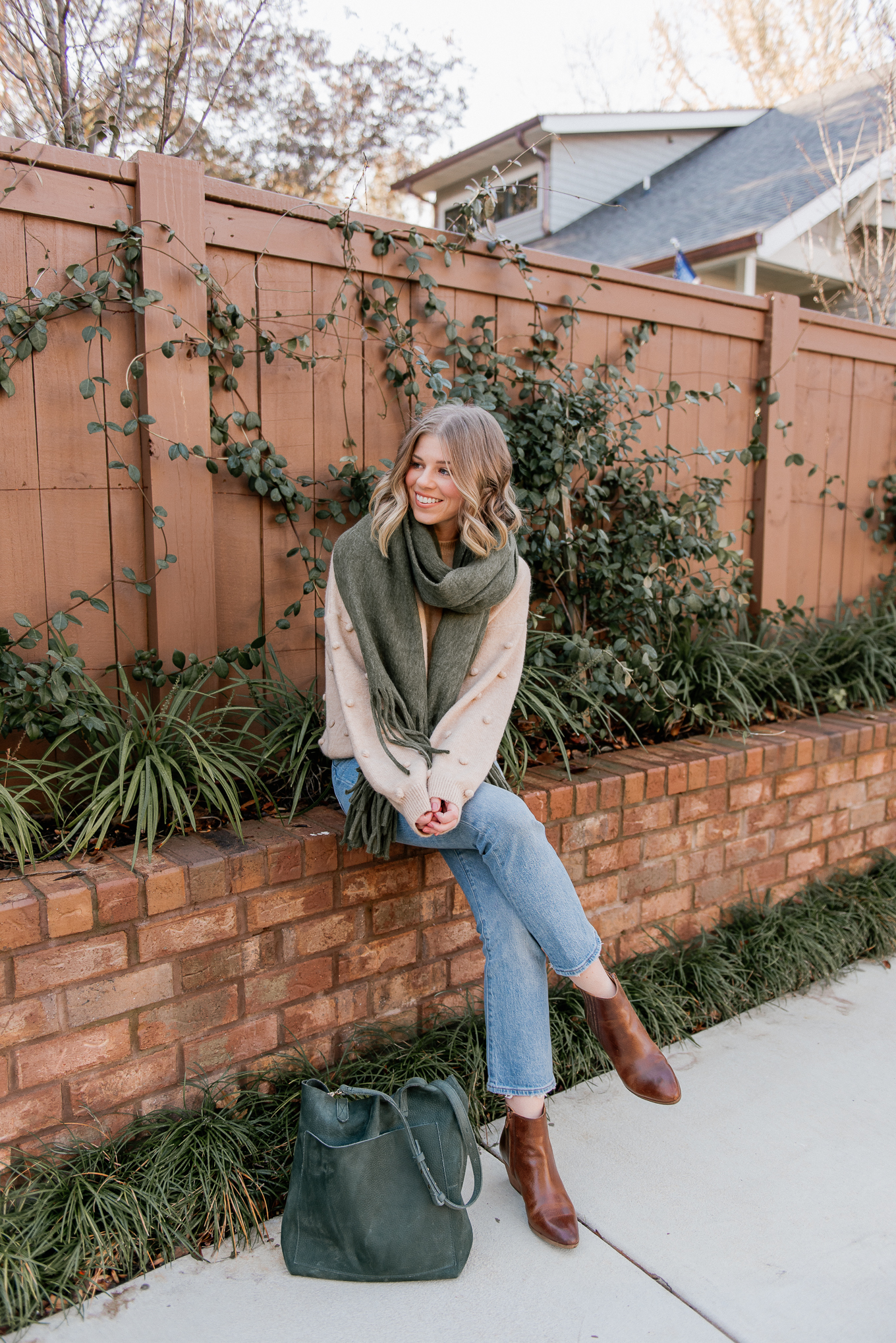 20 Things I want to Make Happen in 2020 | 2020 Goals | Olive Scarf, Pom-Pom Sweater | Louella Reese