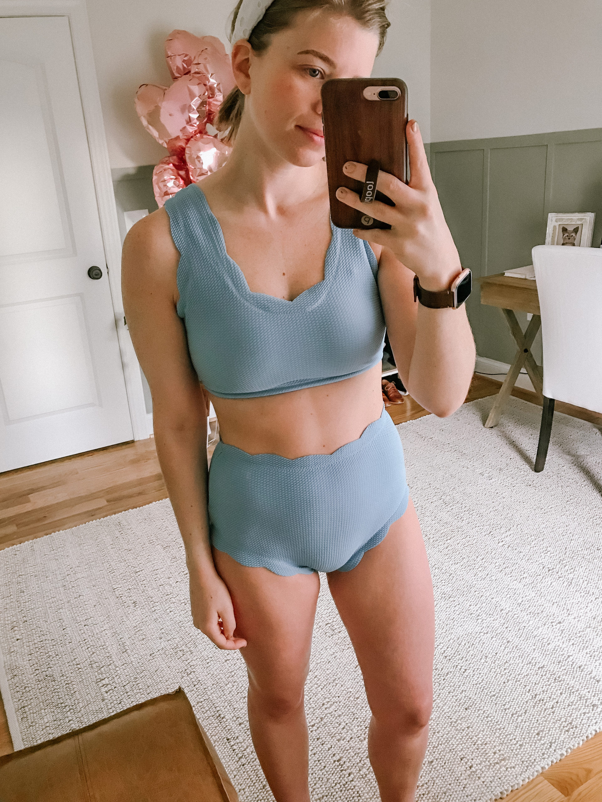 Marysia Swimsuit Dupe for under $30 | Scallop Bikini | Louella Reese