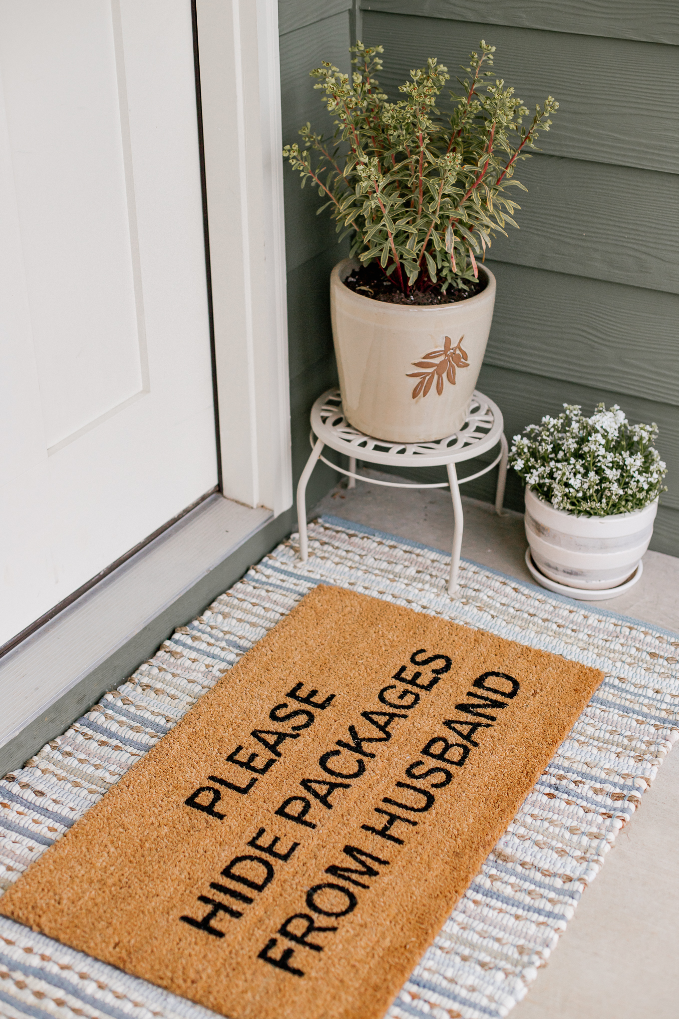 Cheeky Front Door Mats | Please Hide Packages from Husband Mat | Louella Reese