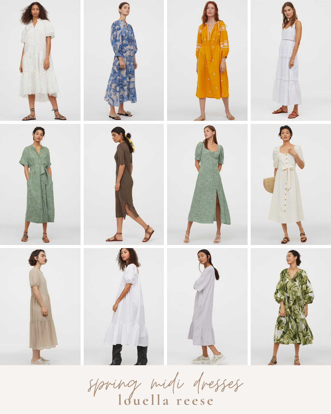 H&M Spring Favorites: Affordable Spring Midi Dresses | Louella Reese