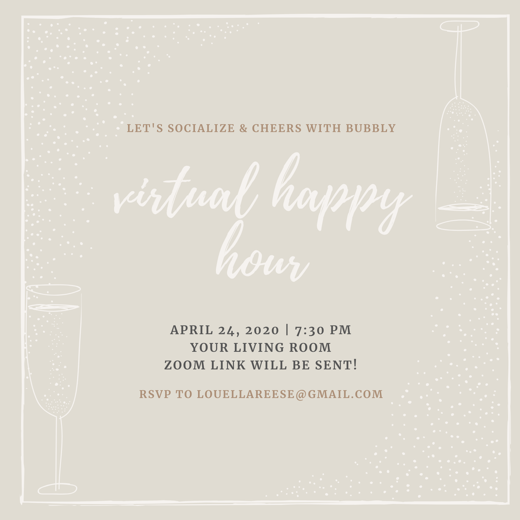 Virtual Happy Hour Invitation | Louella Reese