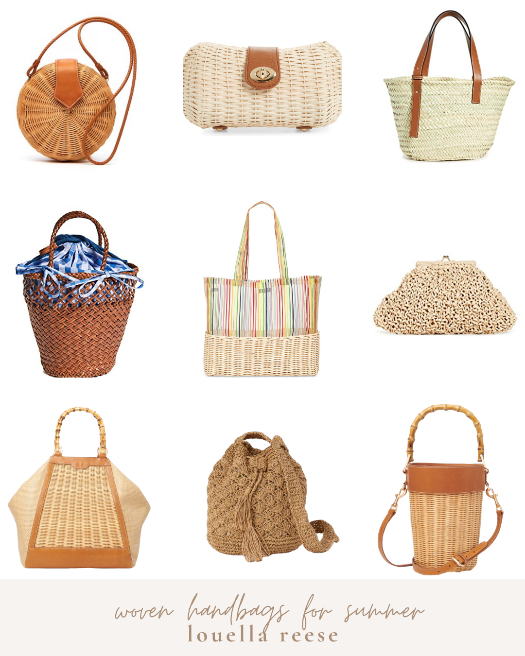 The Best Woven Bags for Summer 2020 | Straw, Wicker, and Woven Handbags | Louella Reese