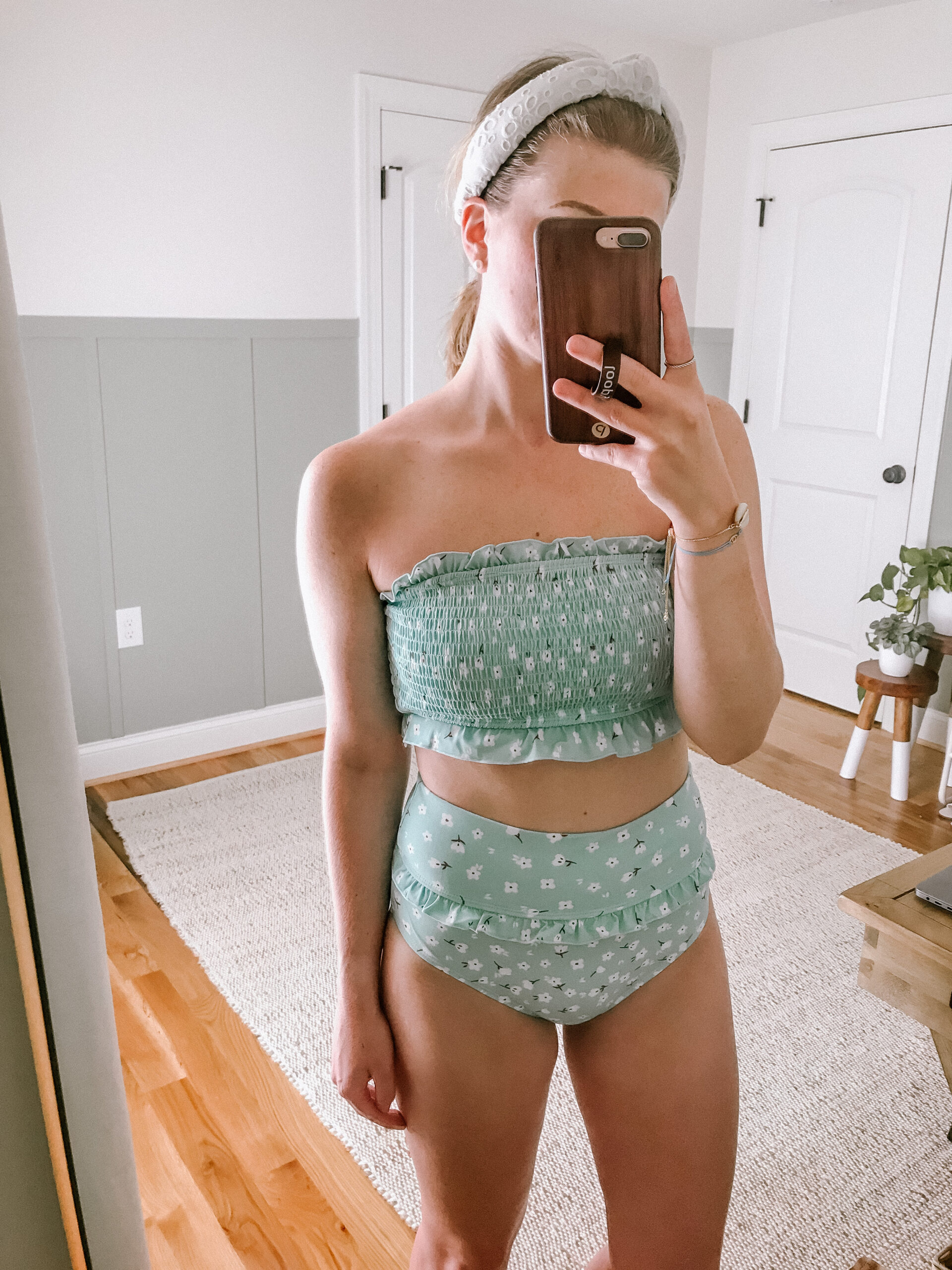 Smocked High-waisted Bikini | SUPER Flattering Swimsuits for Summer | Louella Reese