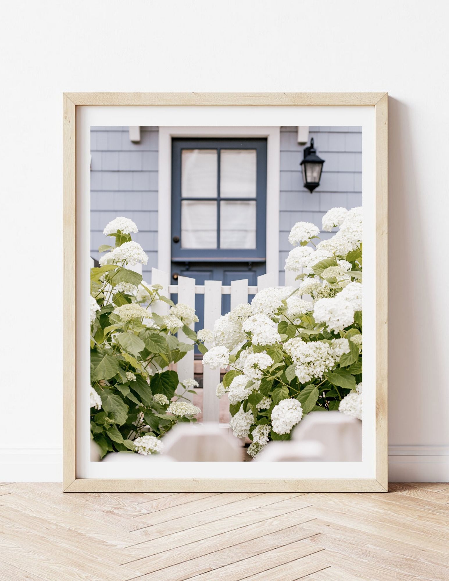 Louella Reese Etsy Shop | Wall Art, Gallery Wall Prints | White Hydrangea Print, Charming Cottage Print | Louella Reese