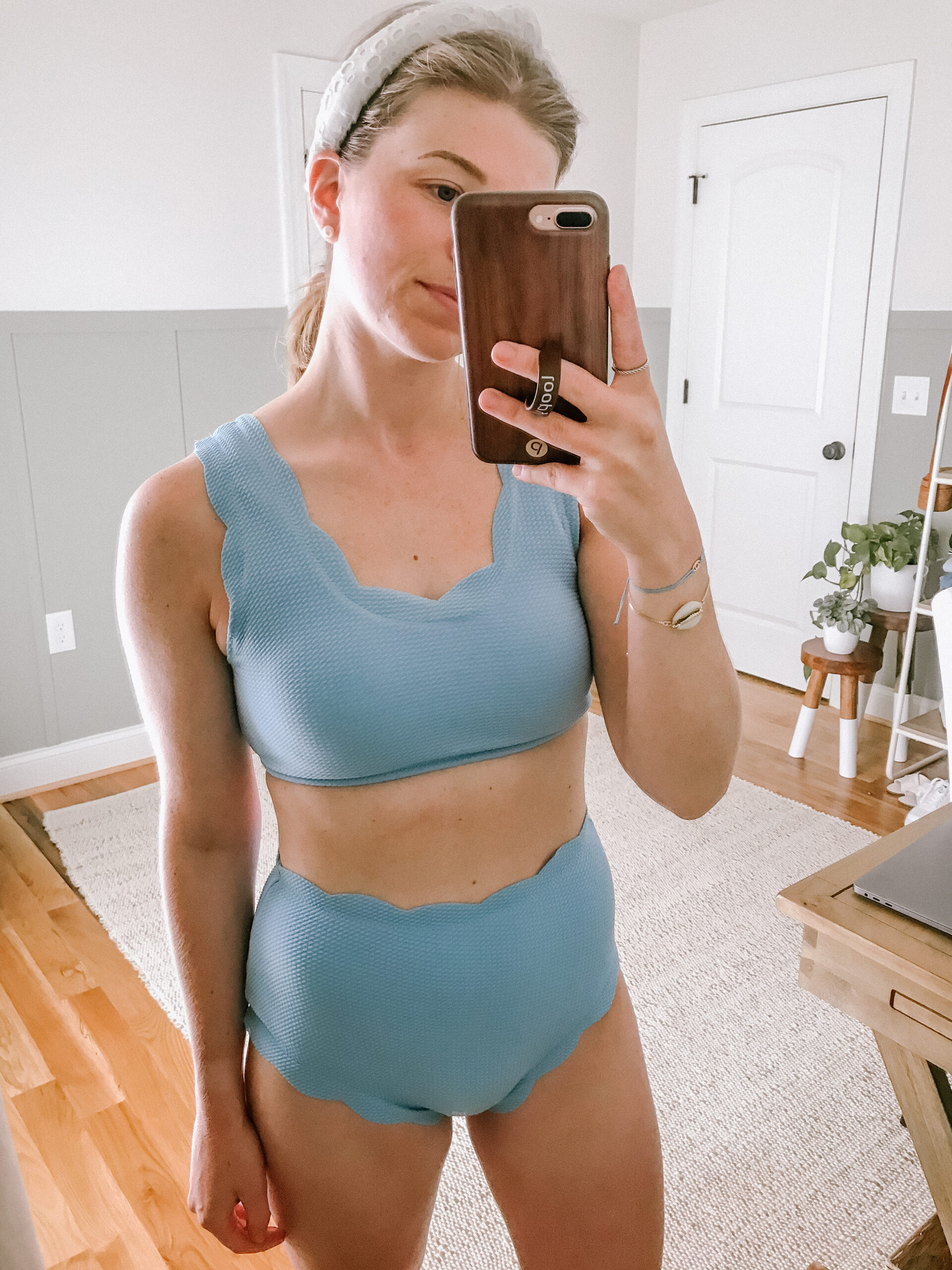 Affordable Swimsuits for Summer 2020 | Scallop High-Waisted Bikini | Louella Reese