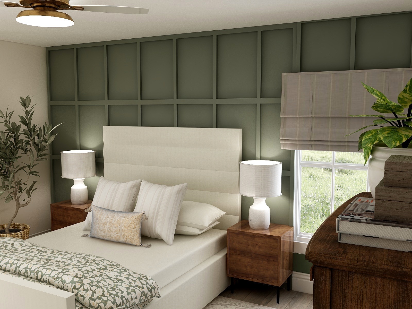 Rustic Modern Cottage Master Bedroom Design | Louella Reese