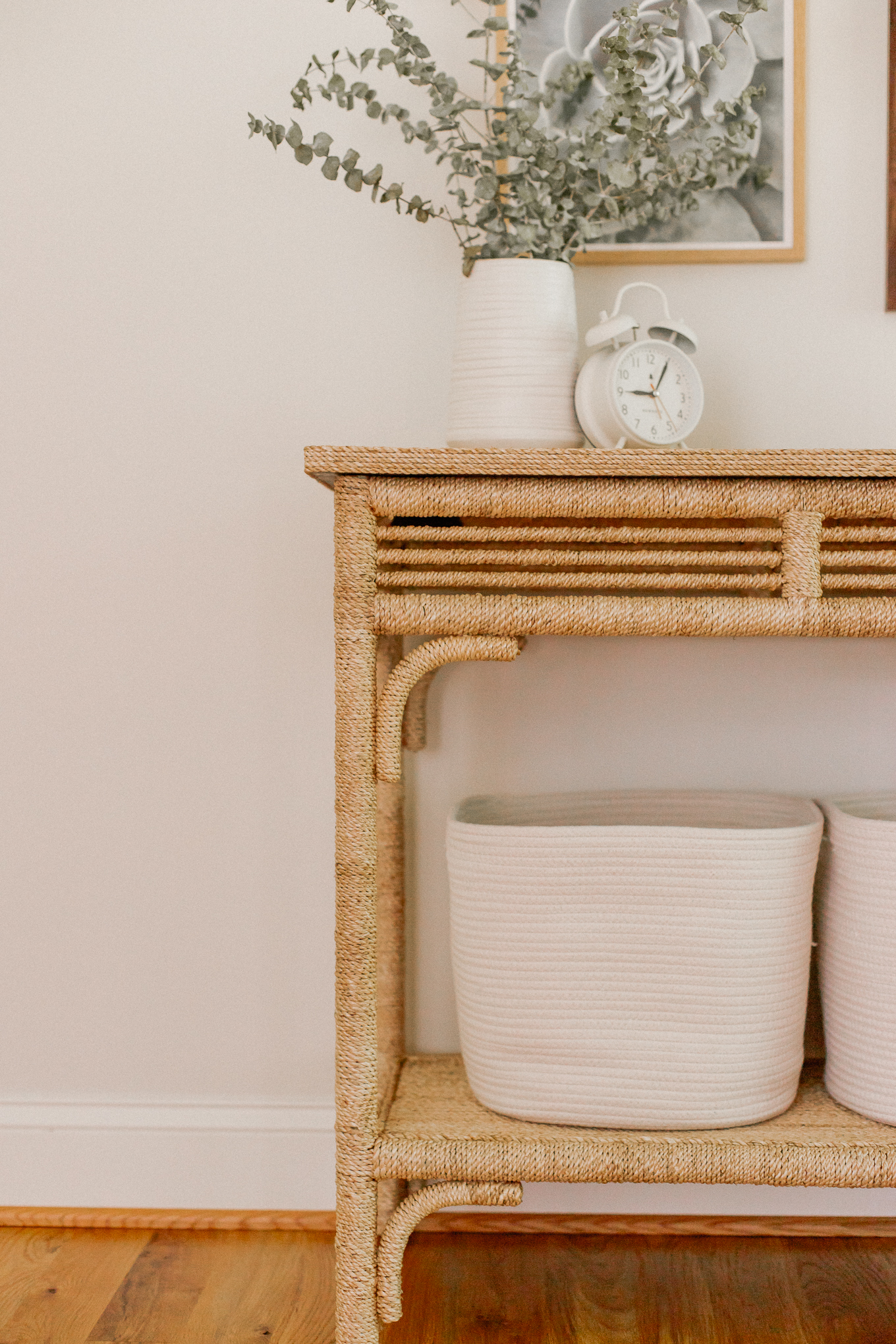 Tips for Styling a Bedroom Console Table | Braided Rope Console Table | Cottage Style | Louella Reese