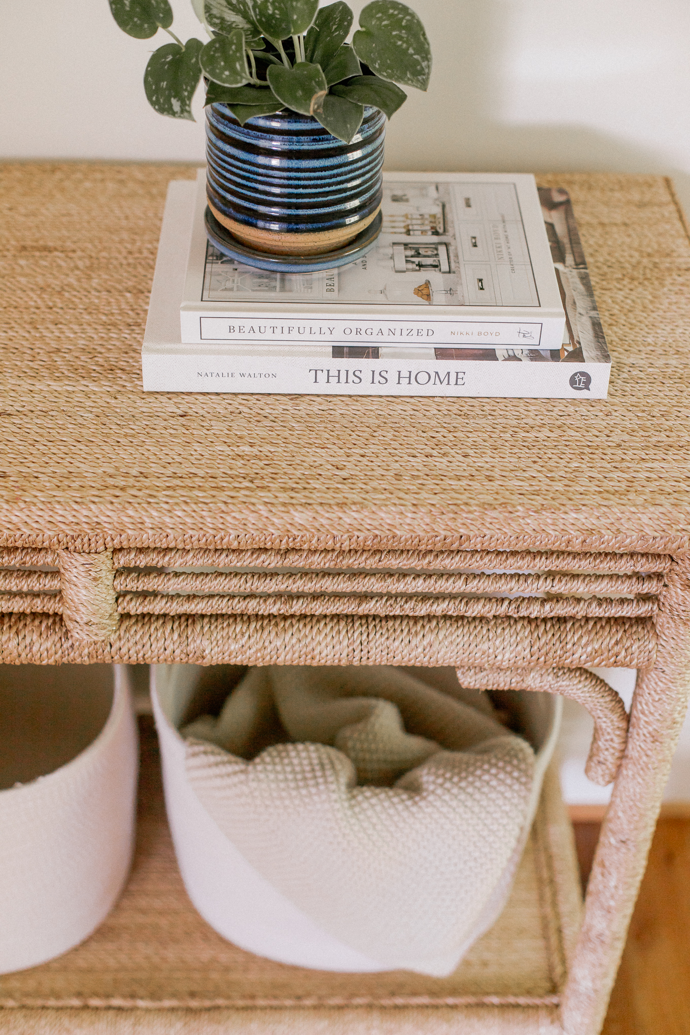 Tips for Styling a Bedroom Console Table | Braided Rope Console Table | Cottage Style | Louella Reese