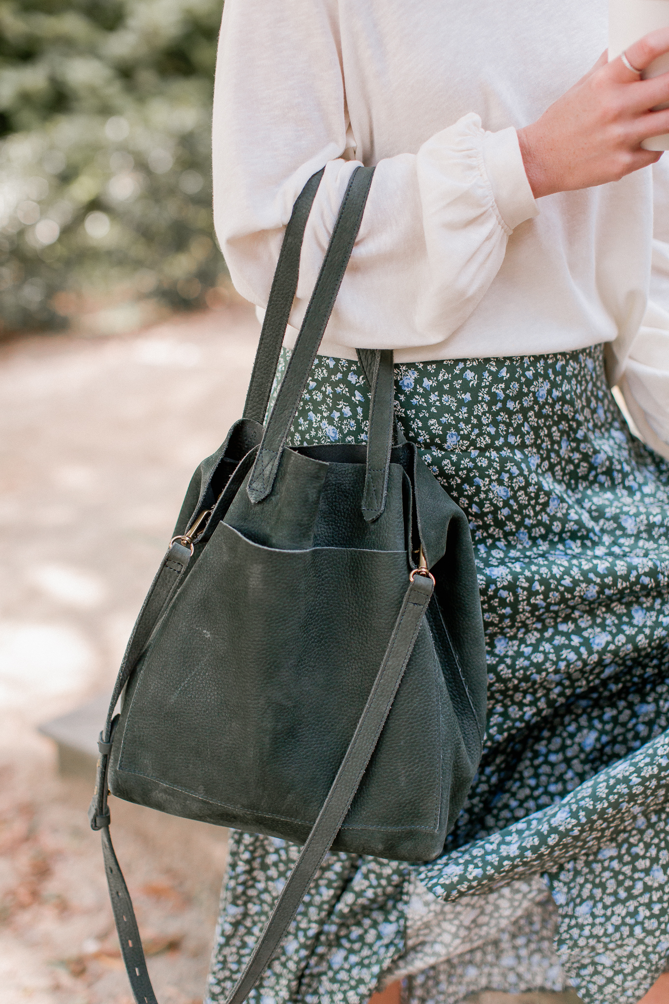 Green Suede Tote | Louella Reese