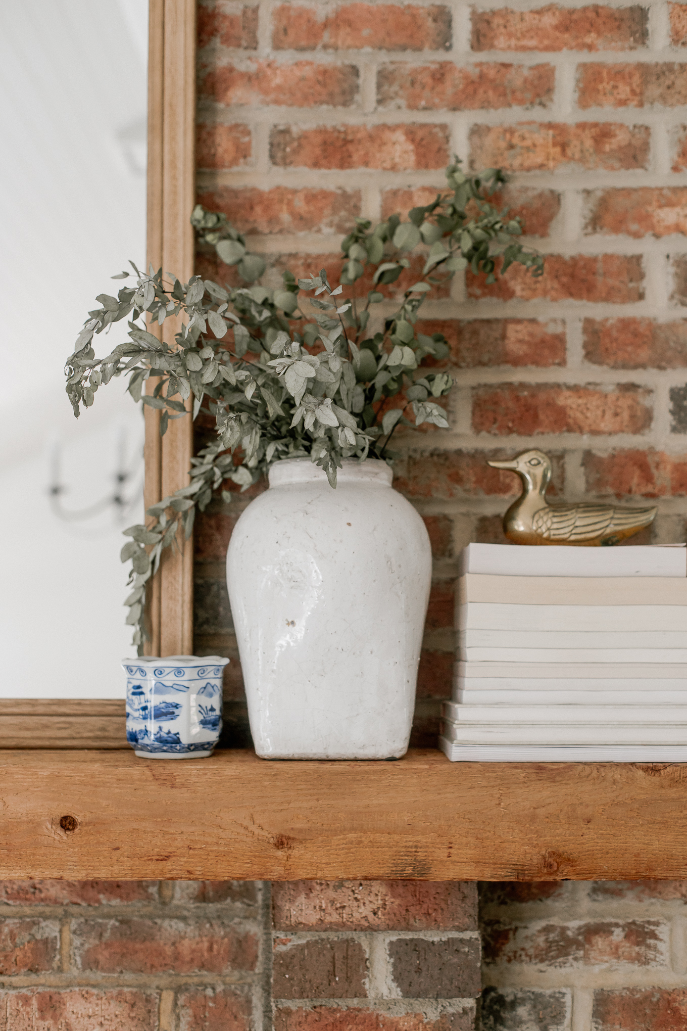 Vintage Inspired Vase, Brass Duck, Mantel Decor | Louella Reese