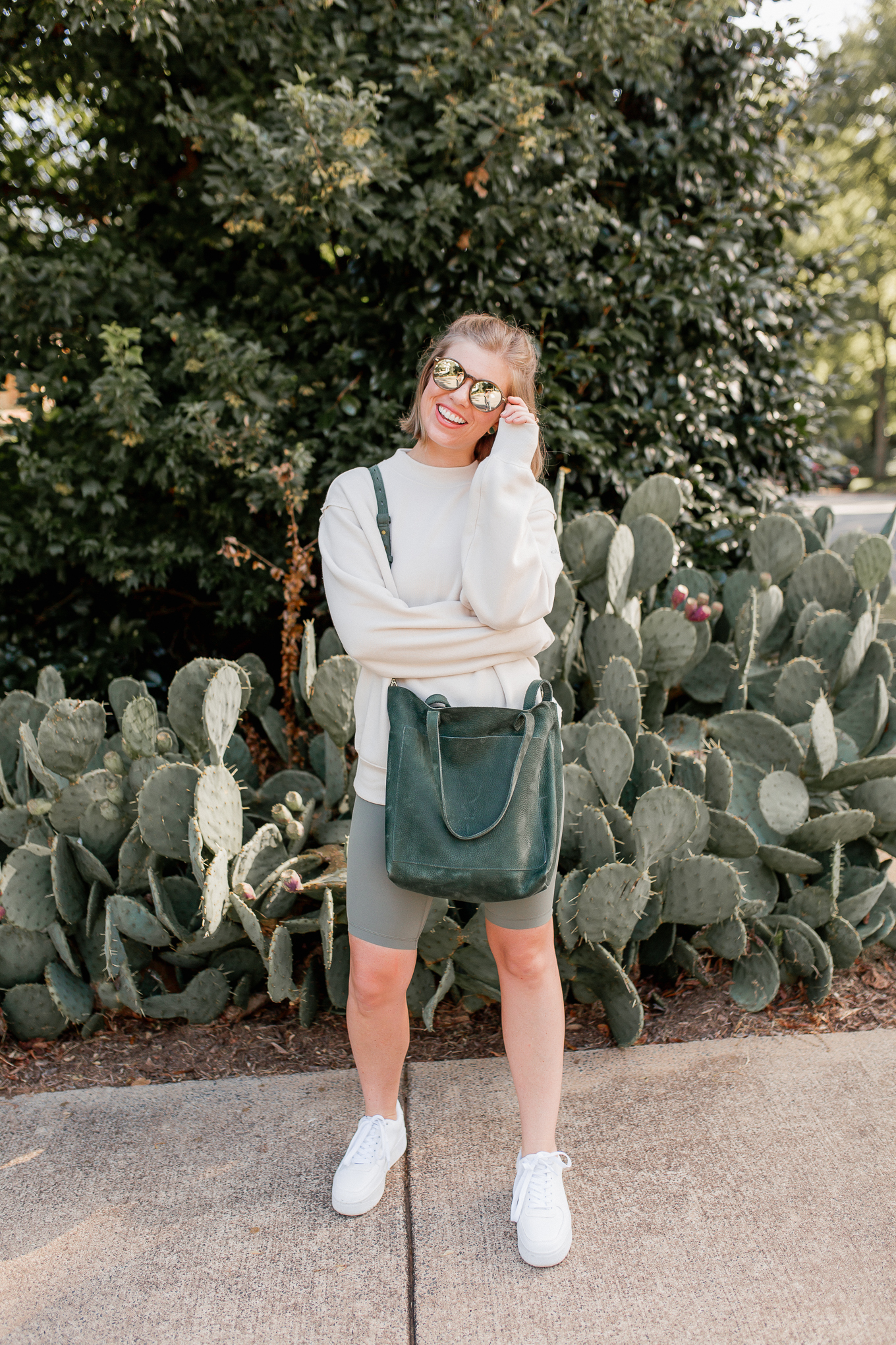How to Style Biker Shorts for Fall | Louella Reese