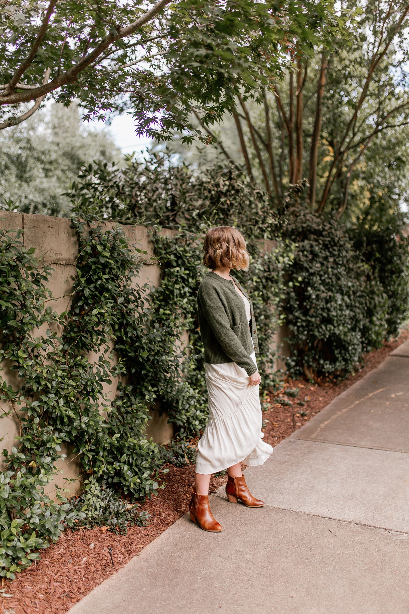 green pieces to shop for fall | green cardigan sweater