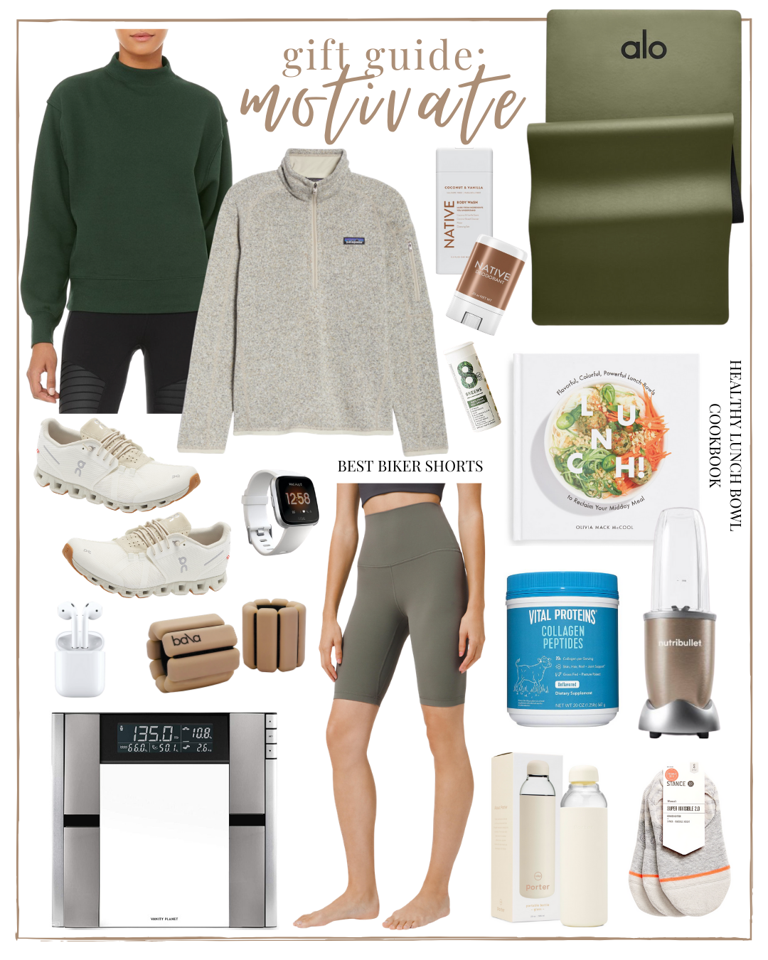 Health & Fitness Gifts 2020 Holiday Gift Guide Motivate - a gift guide for the health & fitness lover | Louella Reese