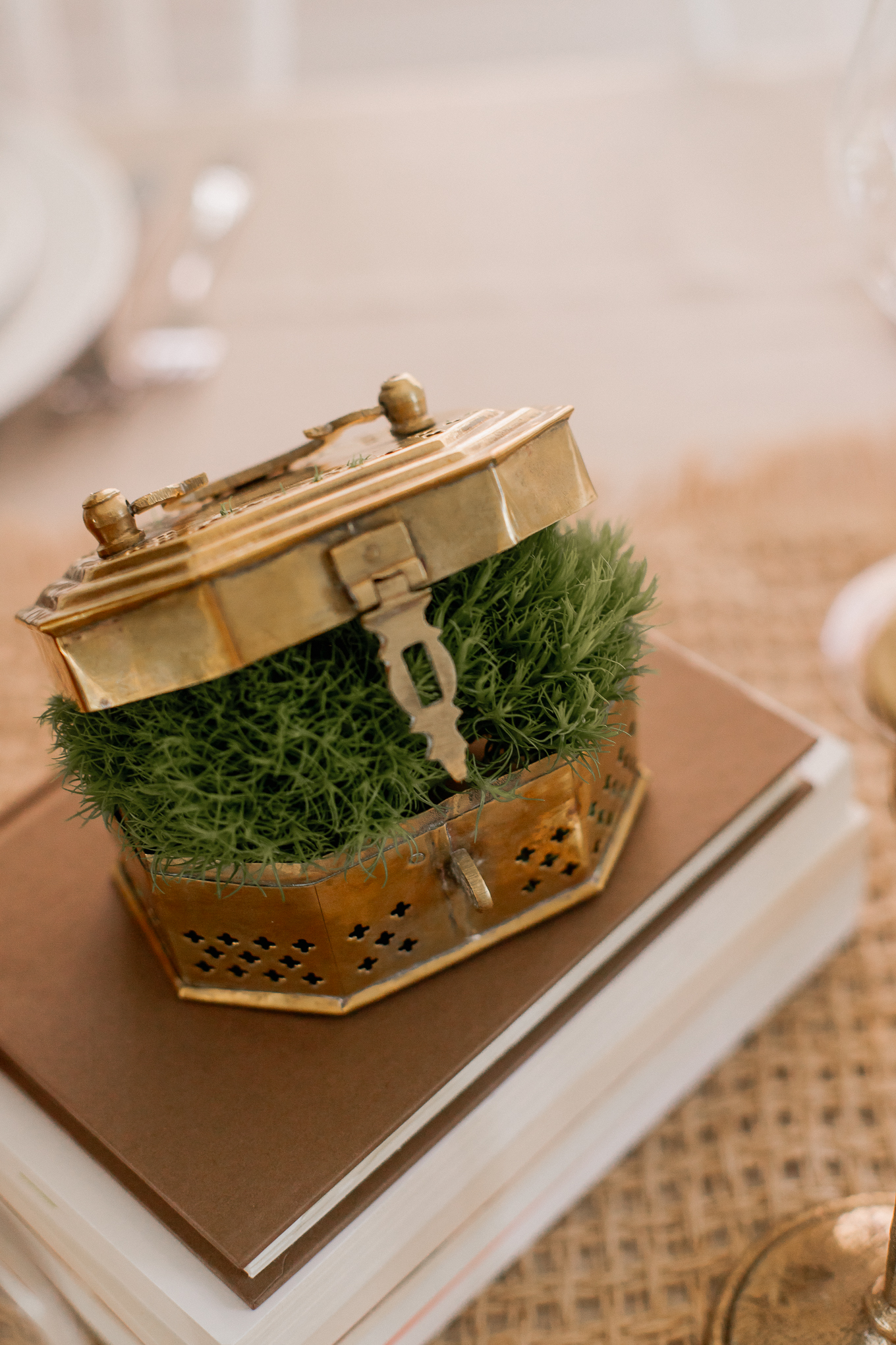 Natural Fall Tablescape, Adding Greenery to your Fall Table | Louella Reese