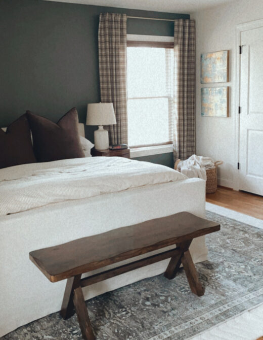 Neutral Master Bedroom with Brown Accents | Louella Reese