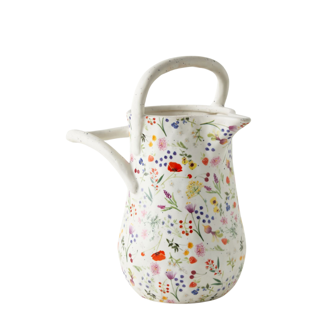 floral ceramic watering can | Louella Reese