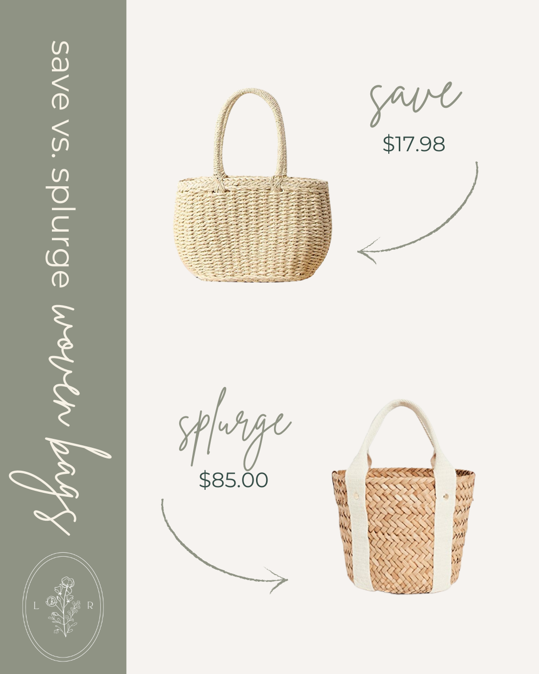 Save vs. Splurge Spring Woven Bags, Mini Straw Bag | Louella Reese