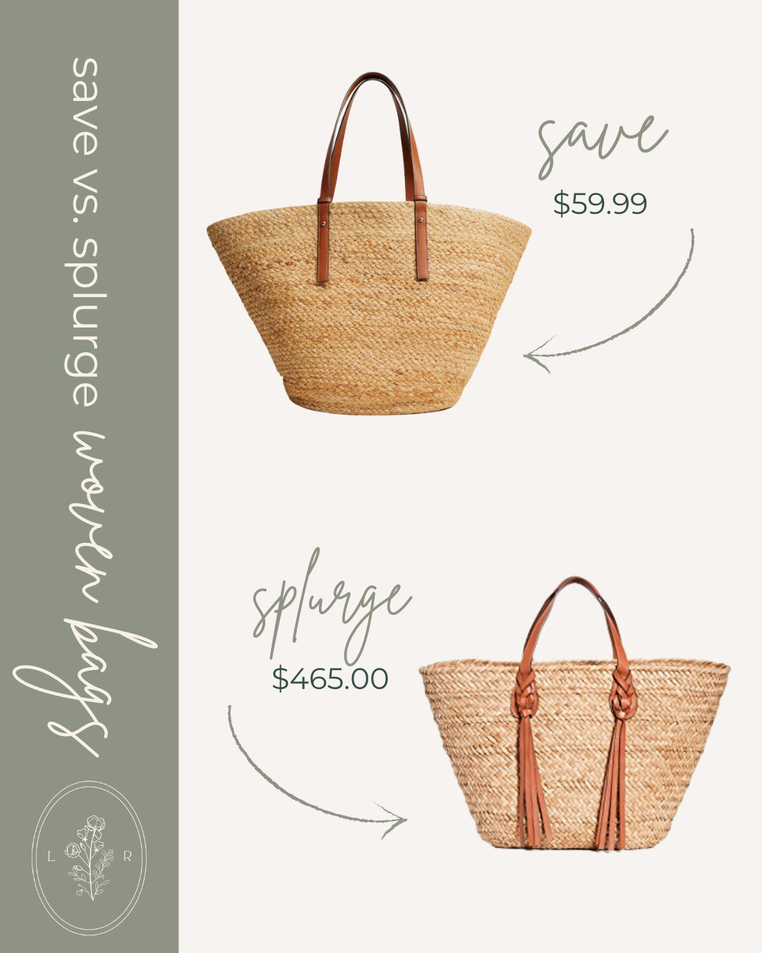 Save vs. Splurge Spring Woven Bags, Straw Tote Bag | Louella Reese