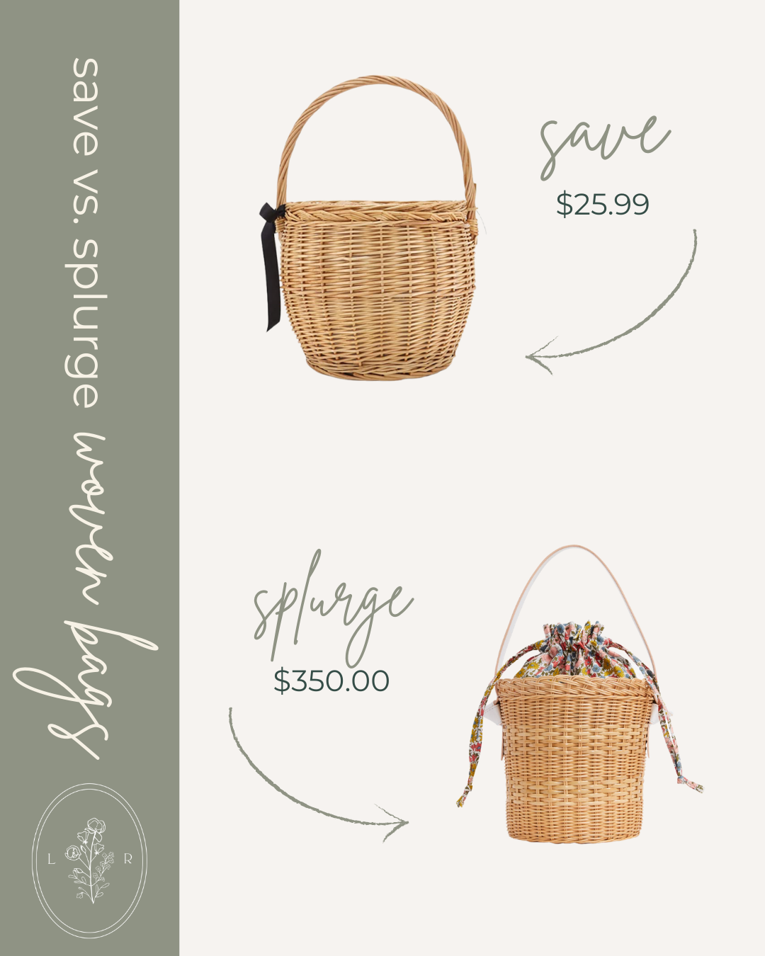Save vs. Splurge Spring Woven Bags, Straw Bucket Bag | Louella Reese