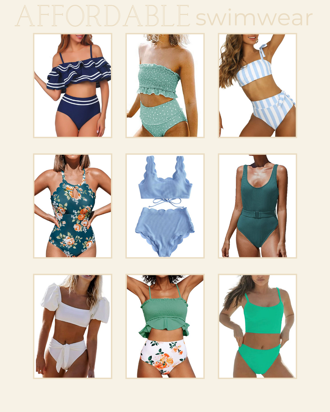 Best High-Waisted Swimsuits on  2021: Affordable Bathing Suits