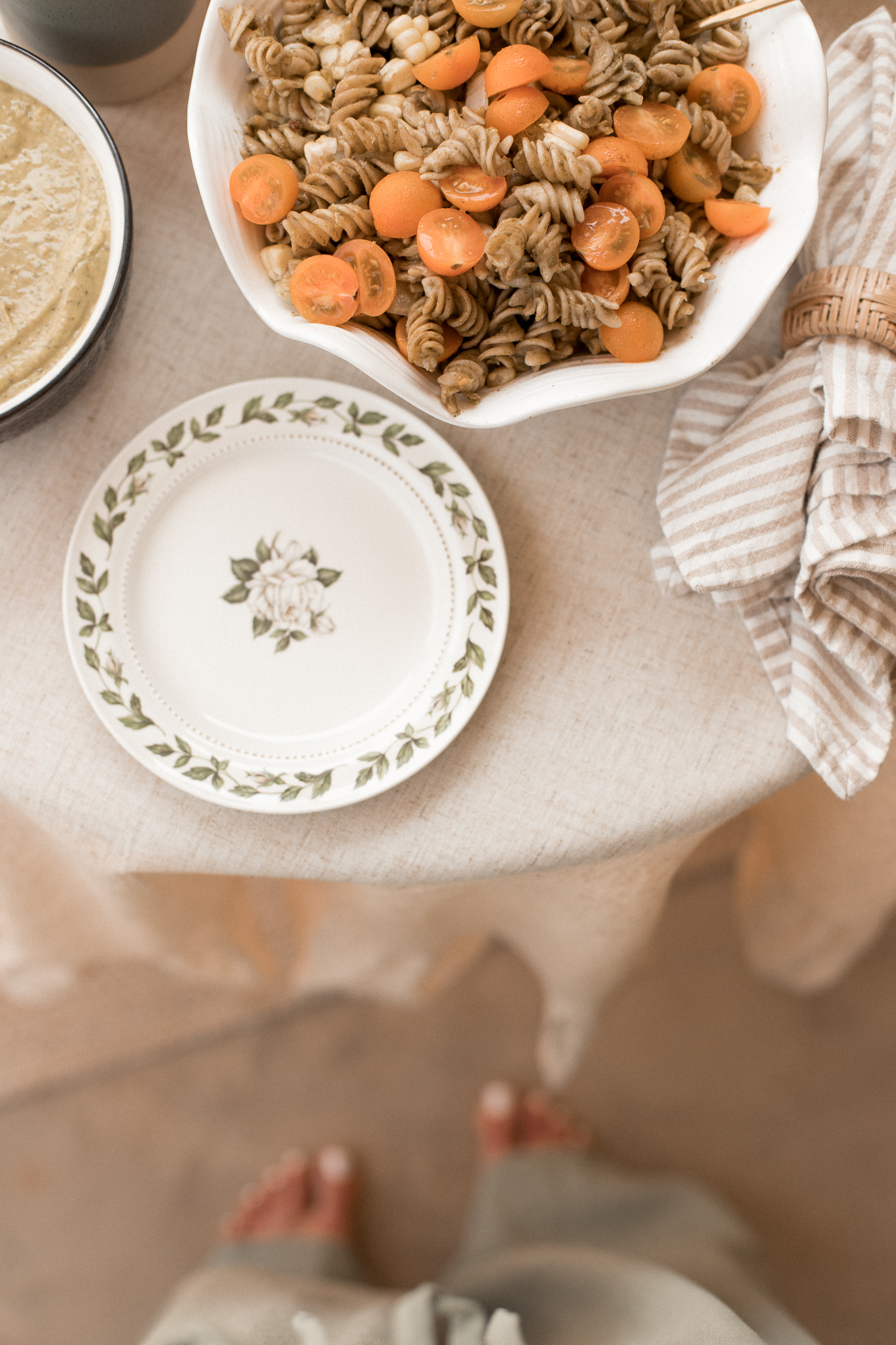 cilantro pesto pasta salad recipe | Louella Reese
