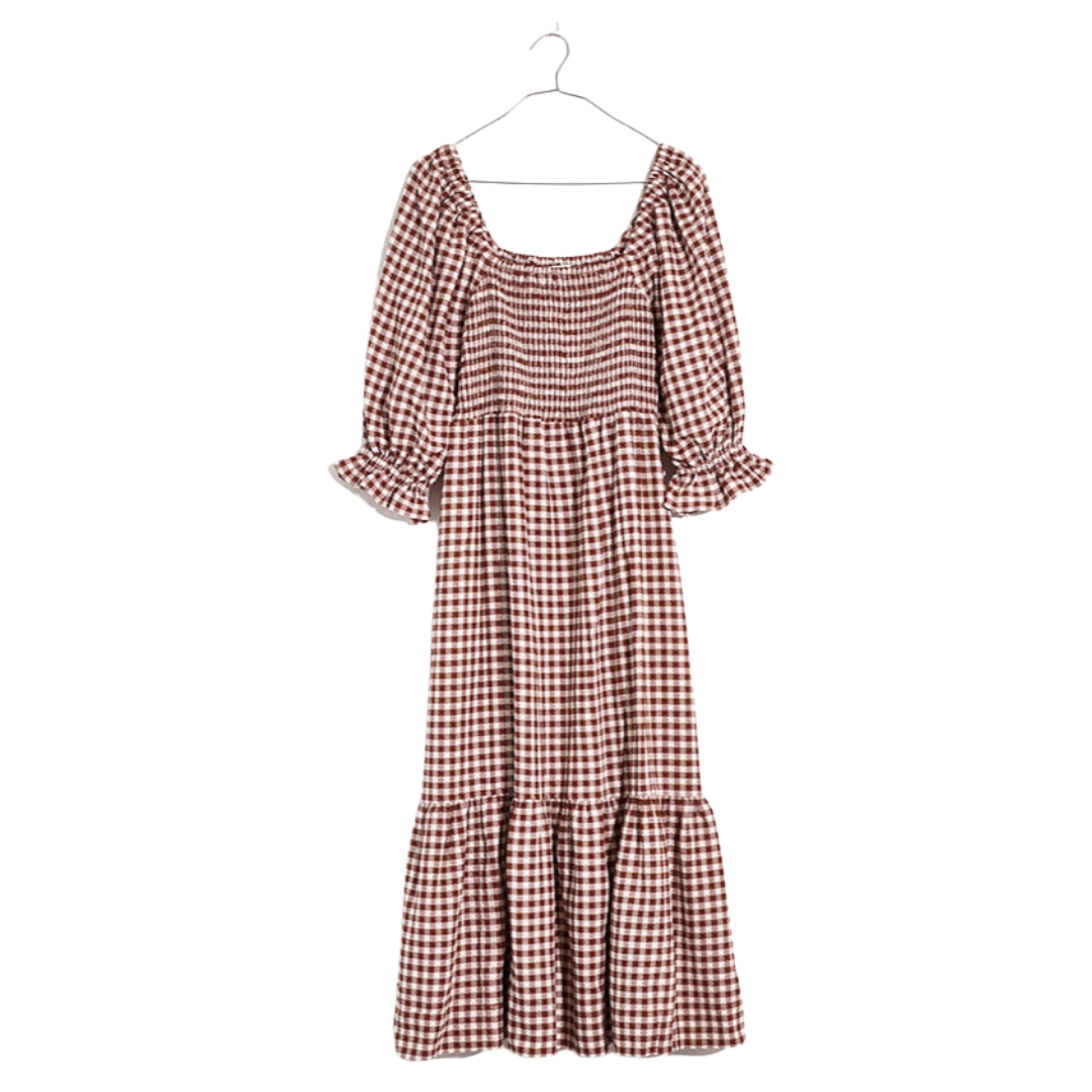Brown Gingham Nap Dress | Louella Reese